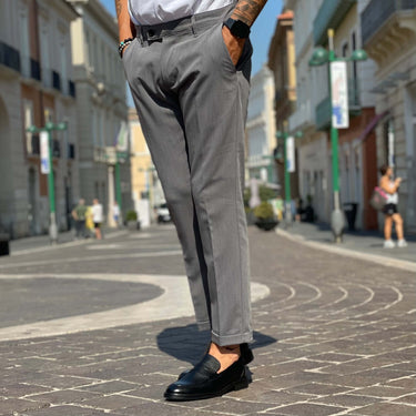 Pantalone Grigio con Bottone limited - FLAG STORE